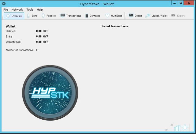 HYPの同期が完了した画面
