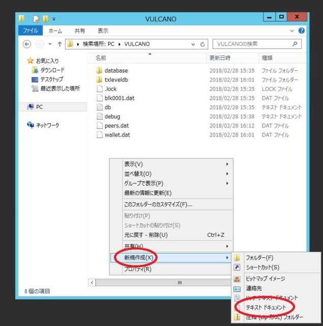 ボルケーノコインのウォレット開設8