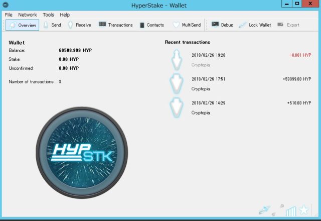 HYPのウォレット